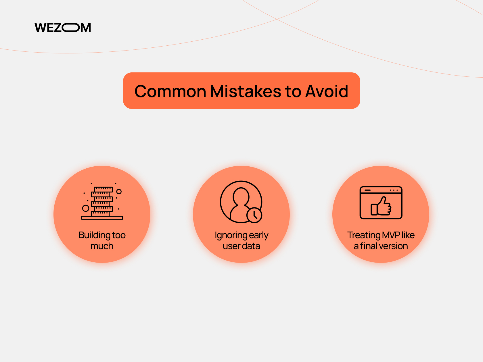 Common mistakes to avoid when creating a minimum viable product example for startup apps such as overbuilding, ignoring user data, and treating MVP as final version